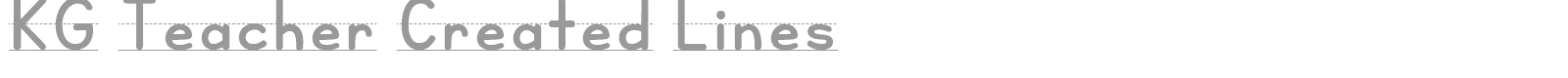KG Teacher Created font preview