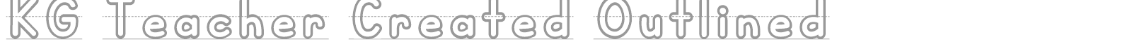 KG Teacher Created font preview