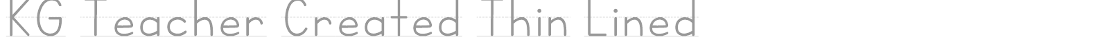 KG Teacher Created font preview