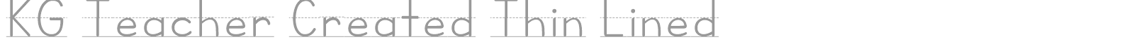 KG Teacher Created font preview
