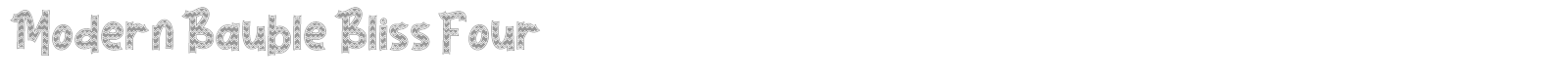 Modern Bauble Bliss font preview