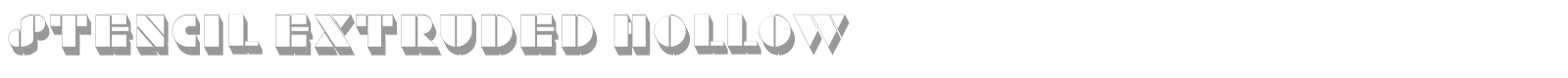 Stencil Extruded font preview