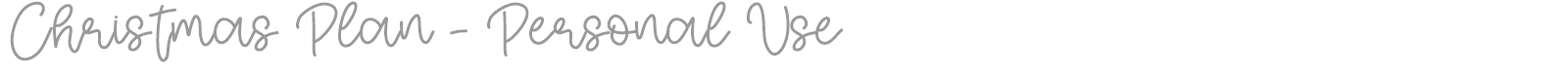 Christmas Plan font preview