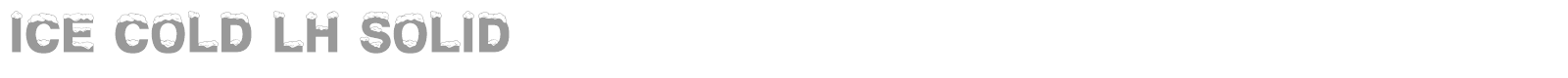 Ice Cold LH font preview