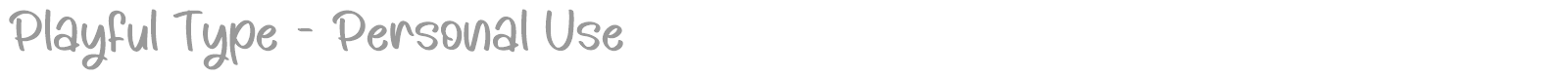 Playful Type font preview