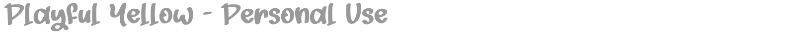 Playful Yellow font preview