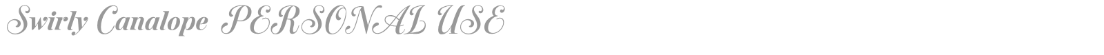 Swirly Canalope font preview