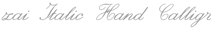 zai Italic Hand Calligraphy