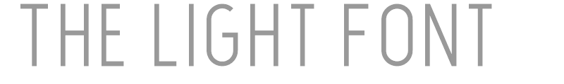 The Light Font
