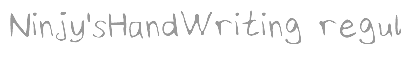 Ninjy's HandWriting