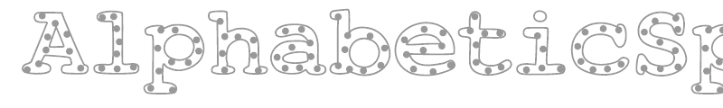 Alphabetic Sprinkles