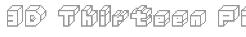 3D Thirteen Pixel Fonts