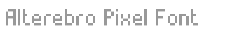 Alterebro Pixel Font
