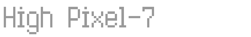 High Pixel-7