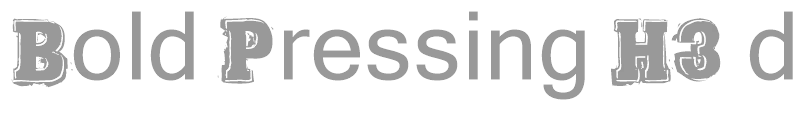 Bold Pressing H3 demo
