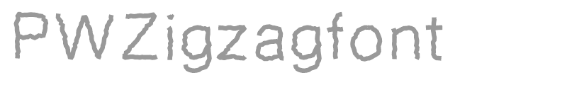 PWZigzagfont
