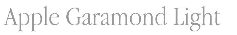 Apple Garamond