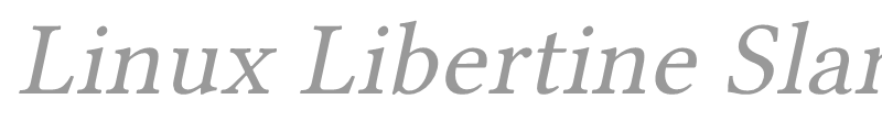 Linux Libertine Slanted