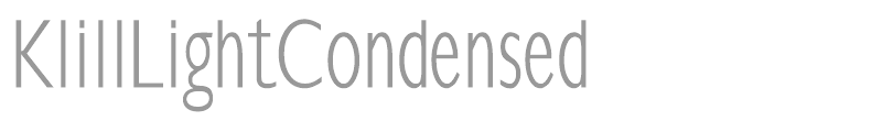 KlillLightCondensed