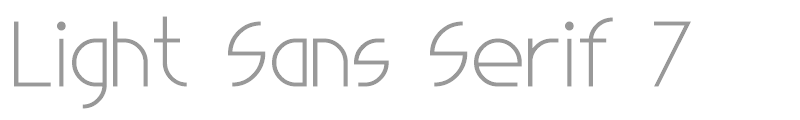 Light Sans Serif 7