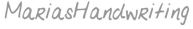 MariasHandwriting