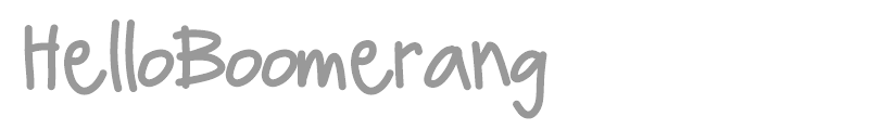 Hello Boomerang