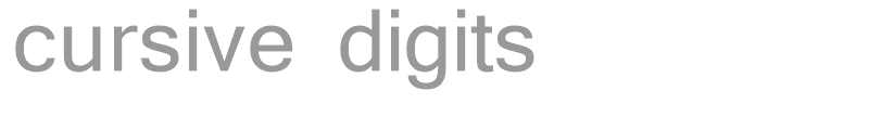 cursive digits