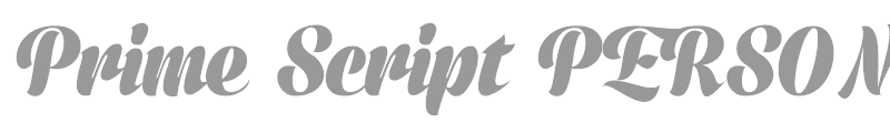 Prime Script PERSONAL USE ONLY