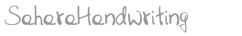 SaharaHandwriting