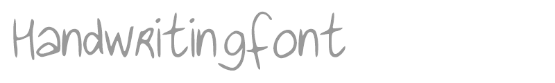 Handwritingfont