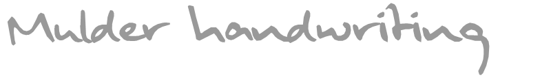 Mulder handwriting