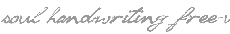 soul handwriting_free-version