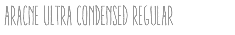 Aracne Ultra Condensed Regular Italic