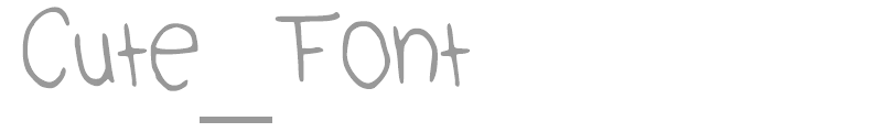 Cute_Font