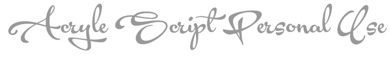 Acryle Script Personal Use
