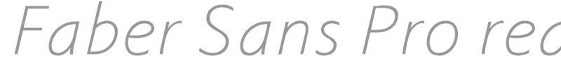Faber Sans Pro reduced