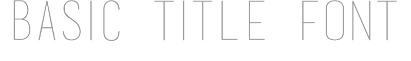 basic title font