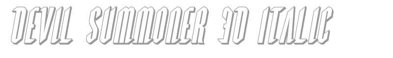 Devil Summoner Extra-Expanded Italic