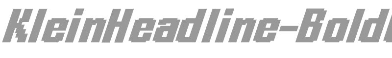 KleinHeadline-BoldOblique