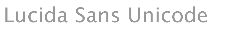 Lucida Sans Unicode