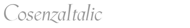 CosenzaItalic