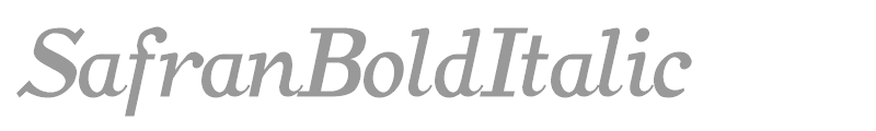 SafranBoldItalic