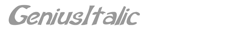 GeniusItalic