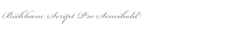Bickham Script Pro