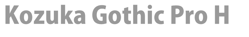 Kozuka Gothic Pro