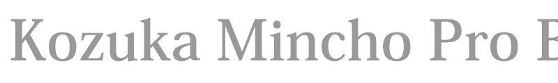 Kozuka Mincho Pro