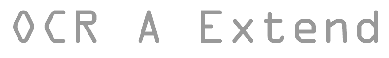OCR A Extended