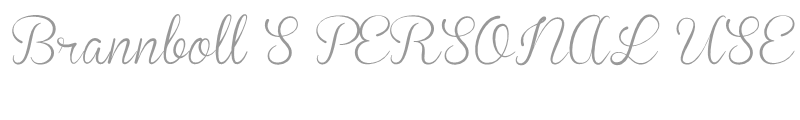 Brannboll S PERSONAL USE ONLY