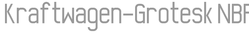Kraftwagen-Grotesk SmallCaps NBP