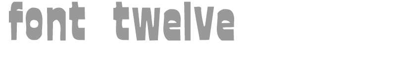 font twelve